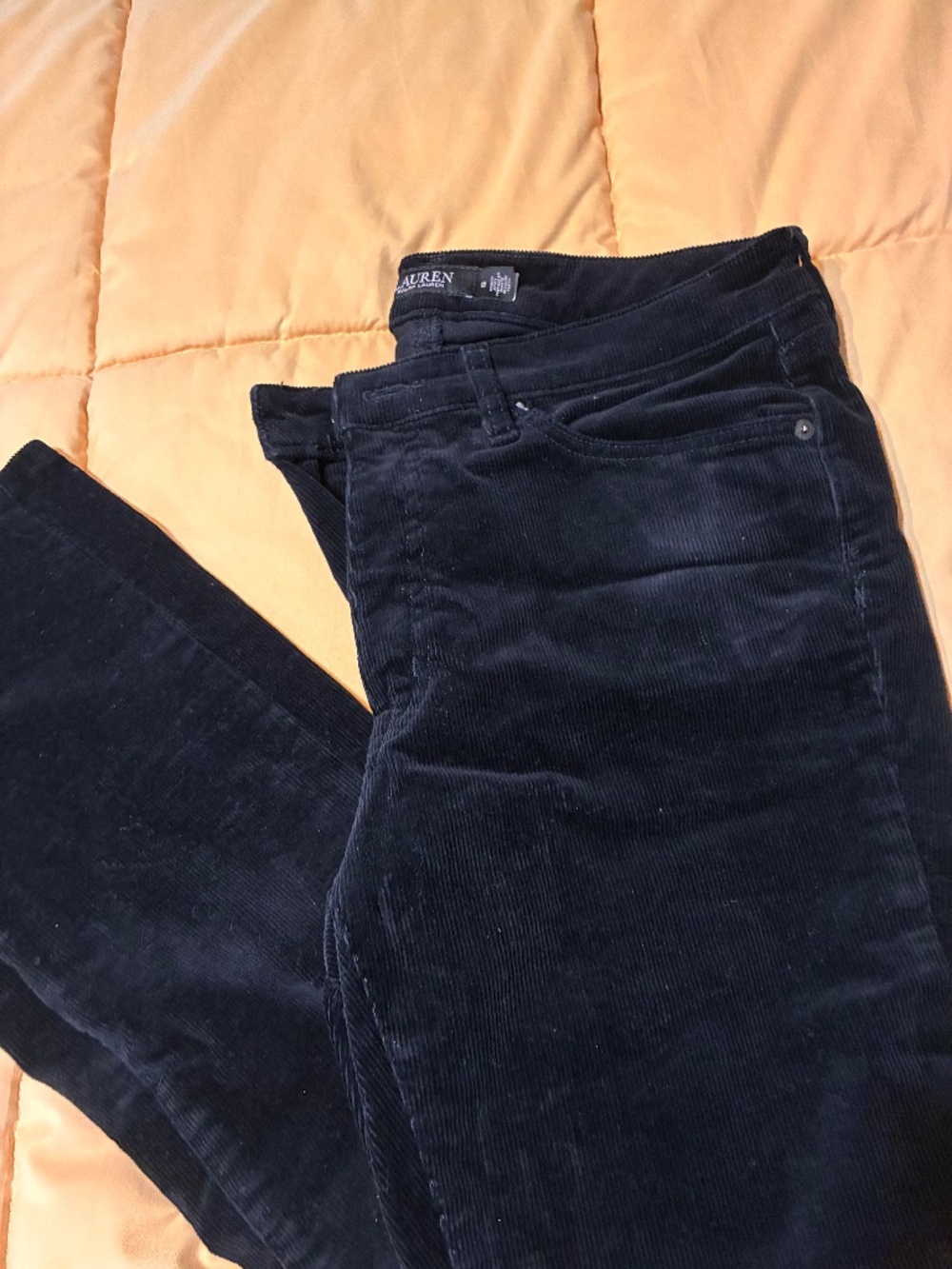 Velvety Smooth Deep Black Corduroy Pants